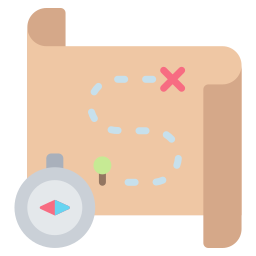 mappa del tesoro icona