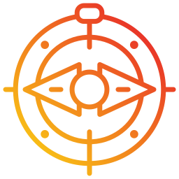 kompas azymutalny ikona