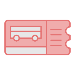 Bus ticket icon