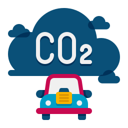 emissie van auto's icoon
