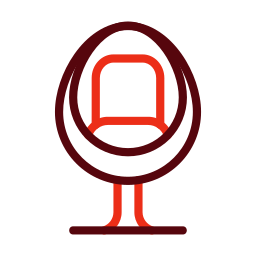 Egg chair icon