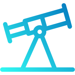 icono de telescopio icono