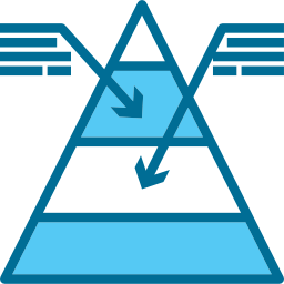 graphique pyramidal Icône