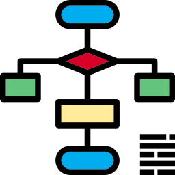 diagramma di flusso icona