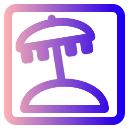 Beach umbrella icon