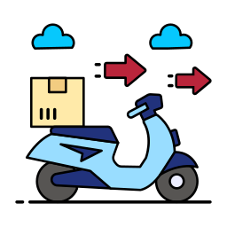 Delivery bike icon