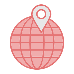 Globe location icon