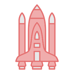 Space rocket icon