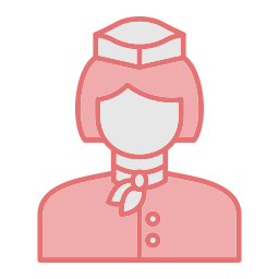 Flight attendant icon