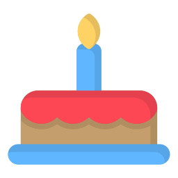 pastel de cumpleaños icono