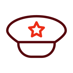 sombrero militar icono