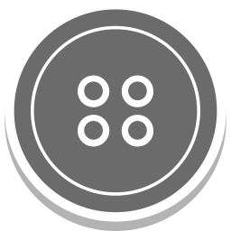 bottone di stoffa icona