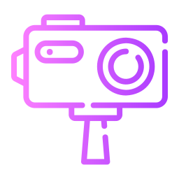 cámara de acción icono