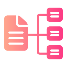 clasificación de datos icono