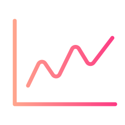 graphique linéaire Icône