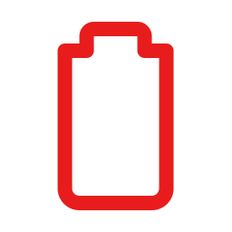 niedriger batteriestatus icon