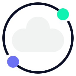 mise en réseau en nuage Icône
