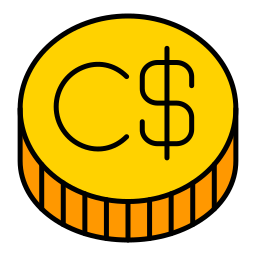 dolar canadiense icono