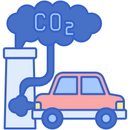 la contaminación del aire icono