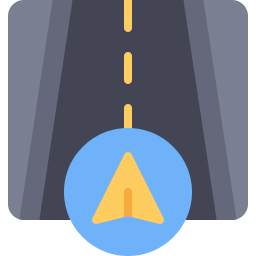 carte routière Icône