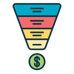 Funnel analysis icon