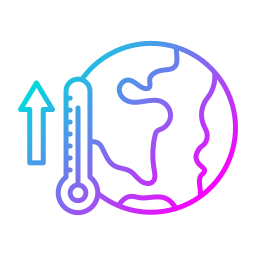 le réchauffement climatique Icône