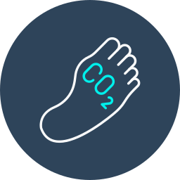 Carbon footprint icon