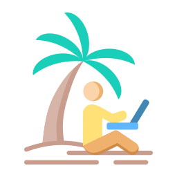 Digital nomad icon