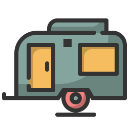carro de acampar icono