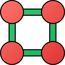 griglia circolare icona