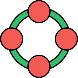 cuadrícula circular icono