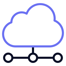 connettività cloud icona