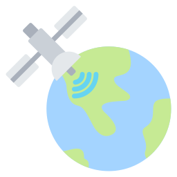 Space satellite icon