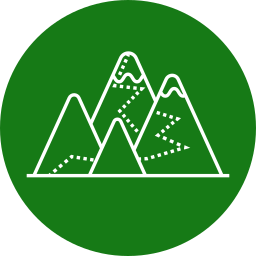 Hiking trail icon