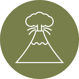 Volcanic eruption icon