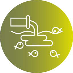 la contaminación del agua icono