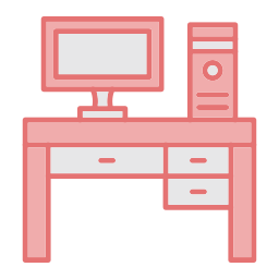 mesa de ordenador icono