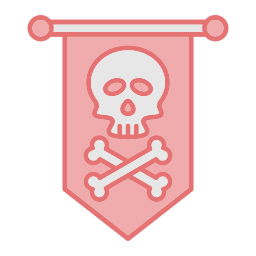 bandera pirata icono