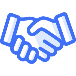 partnerschaftlicher handschlag icon