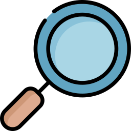 Hand lens icon