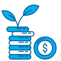 Money growth icon