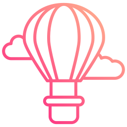 Hot air balloon icon