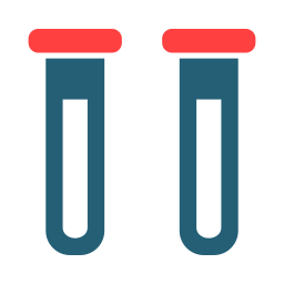 des tubes à essai Icône