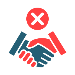 No handshake icon