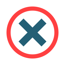 rechazar icono