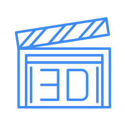 película 3d icono