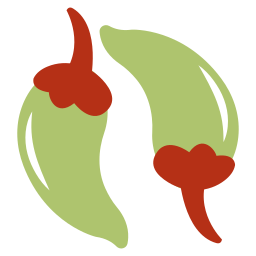 Зеленый перец чили иконка