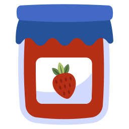 mermelada de fresa icono