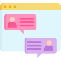 discusión en línea icono