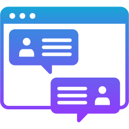 Online discussion icon